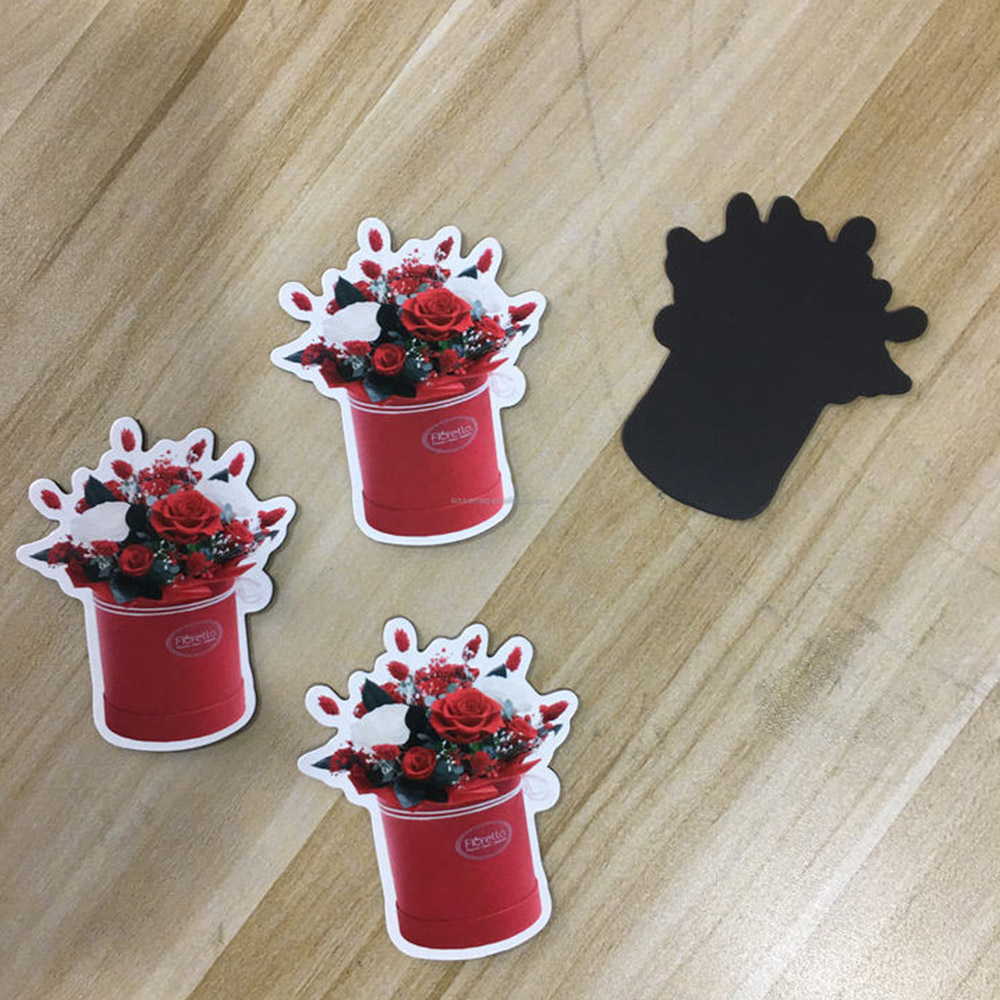 Flower Shape Magnets Decorative card,Die cut Magnetic Gift for Promotional Sticker